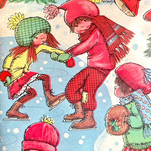 Vintage Christmas Wrapping Paper 70s 80s XMAS Gift Wrap Bags Santa Sacks - Picture 8 of 10